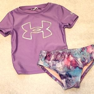 Under Armour rashguard two piece swimsuit